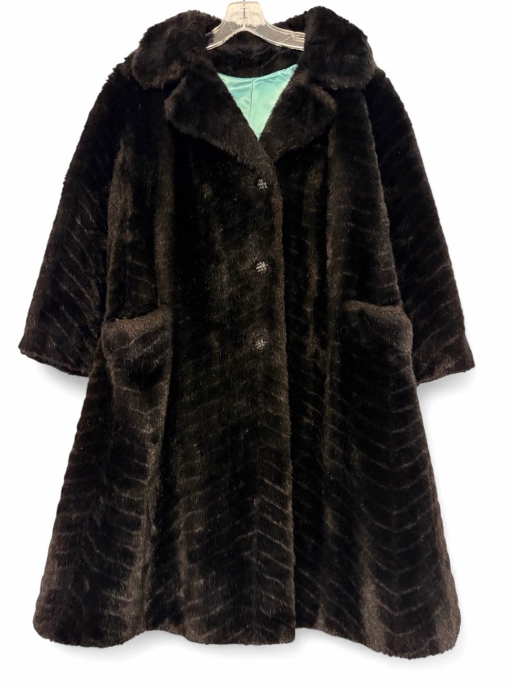 Vintage Lou Nierenberg Creation “Hermine” Women’s Fur Long Overcoat Size Large